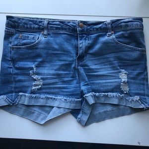 Ripped Jean Shorts